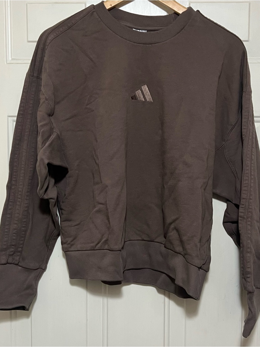 Adidas Brown Crewneck Sweatshirt Large All SZN Lightweight Pullover